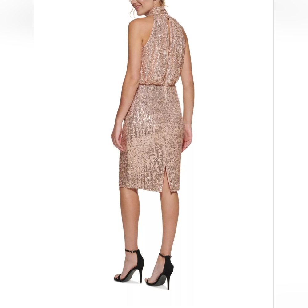 Eliza J Womens Pink Sequin Dress, Bouson Style, Size 12 - Picture 3 of 10